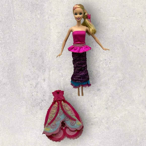 Mattel Barbie A Fairy Secret Doll 2 In 1 Original Outfit Removable Wings - Works - Picture 8 of 13